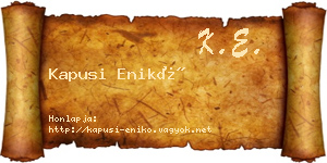 Kapusi Enikő névjegykártya