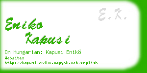 eniko kapusi business card